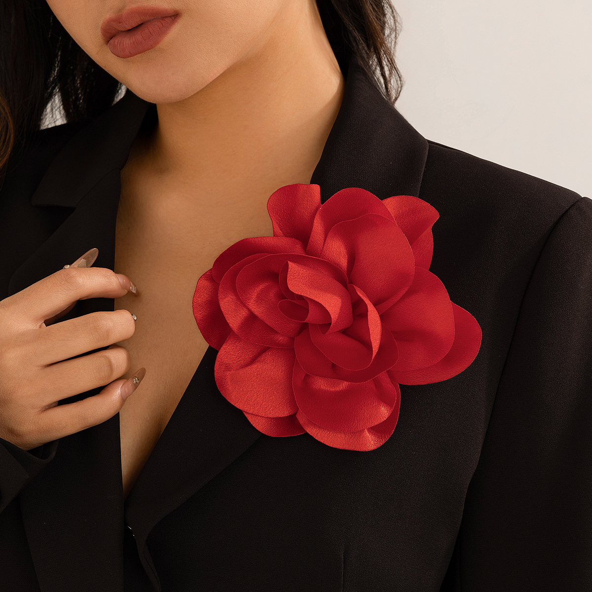 Embroidery Fonts - Salircon Elegant Big Satin Rose Flower