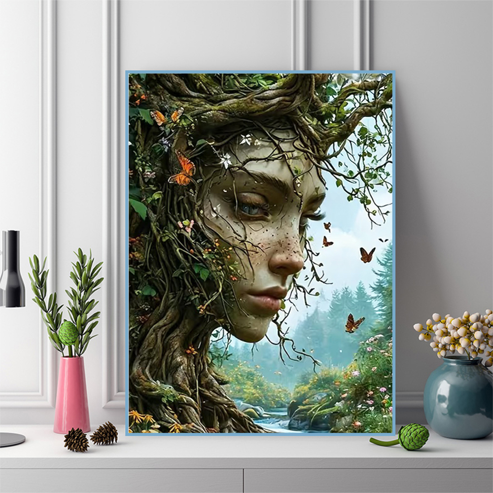 Embroidery Room - DIY Diamond Embroidery Woman Portrait Abstract