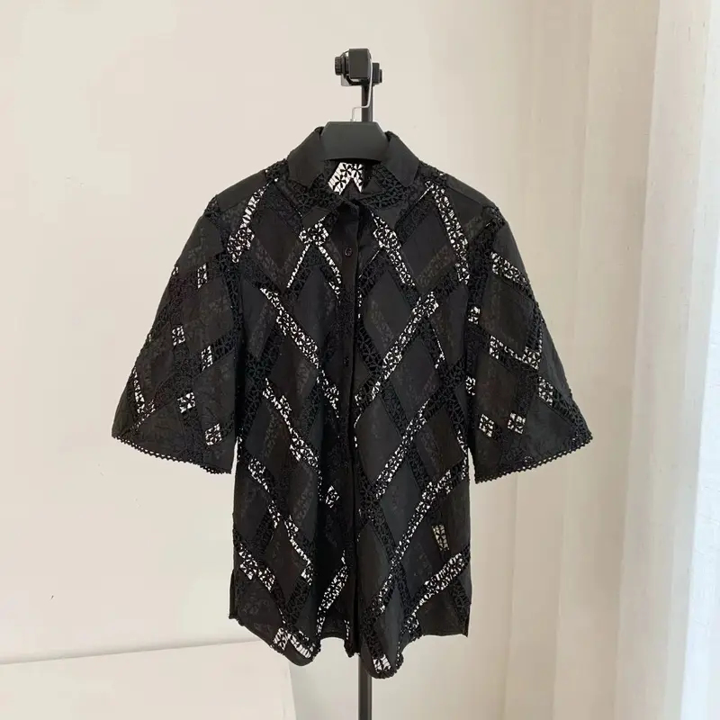 Embroidery Blouse - Women Embroidery Cotton set Short Sleeve