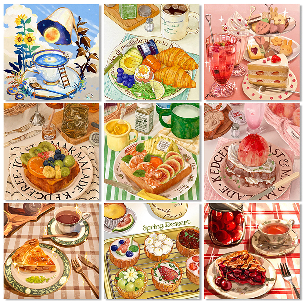 Embroidery Room - 5D DIY Cake Dessert Diamond Painting
