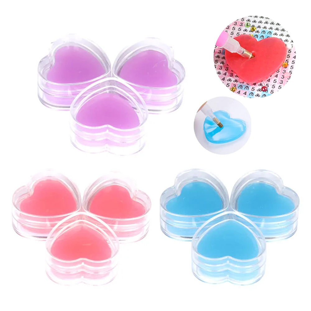 3/6pcs Heart-Shape Diamond Pai - Embroidery Painting review and price