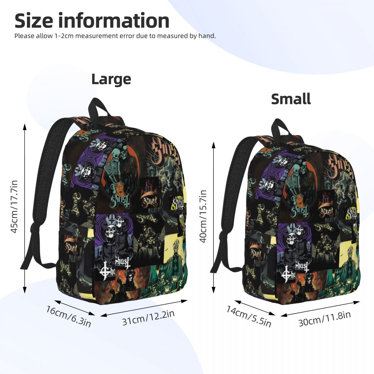 Ghost Band Backpack 3D Print M - Embroidery Xmas Designs review and price