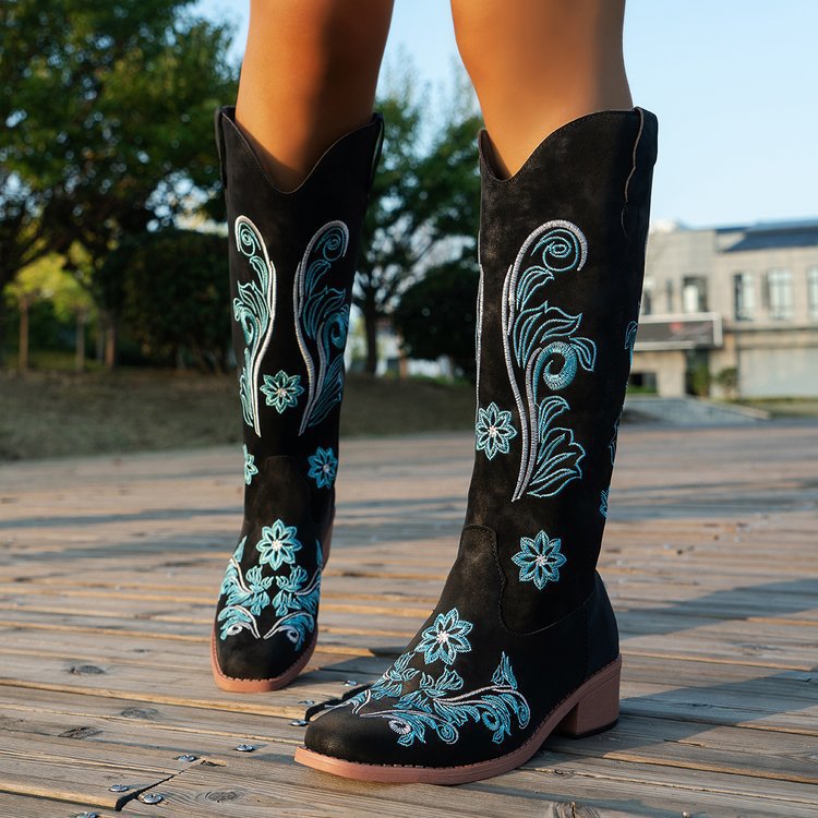 Retro Women Boot Fashion Women - Embroidery Shoes review and price
