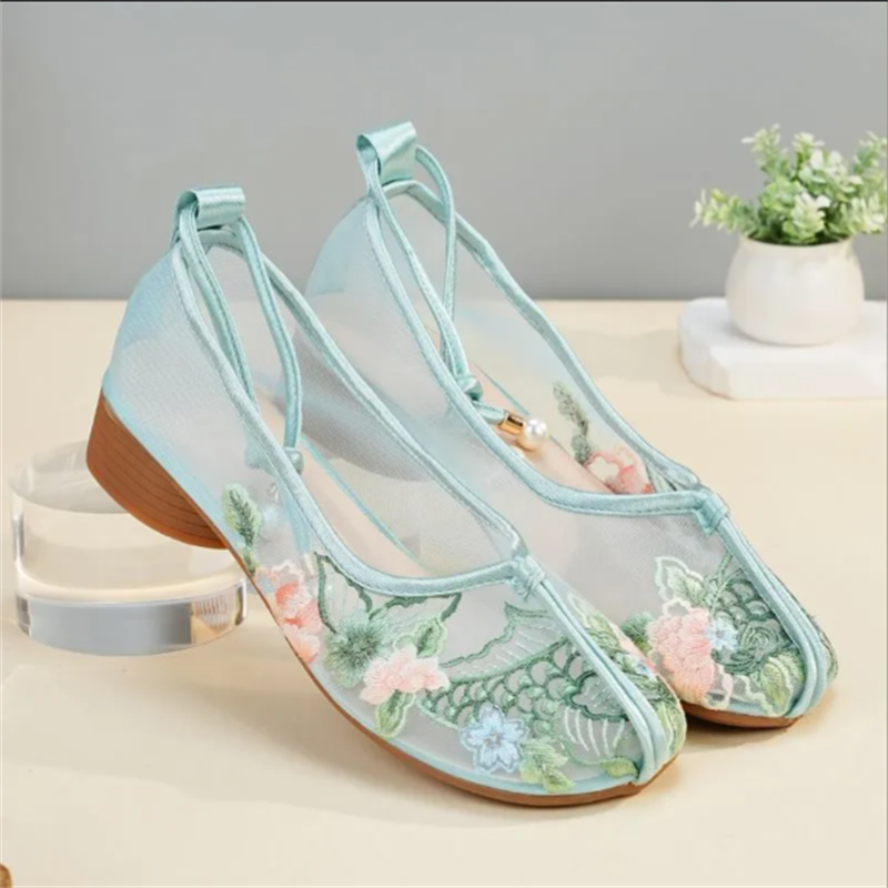 Popular Sandals Mesh Shoes Emb - Embroidery Shoes review and price