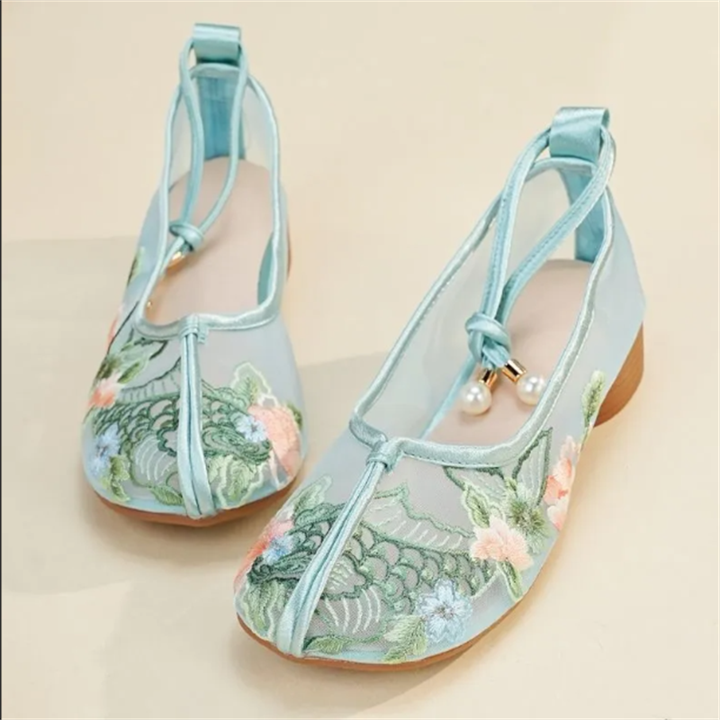 Popular Sandals Mesh Shoes Emb - Embroidery Shoes review and price