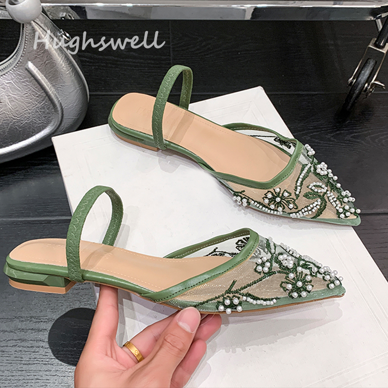 Pearl Bead Embroidery Lace Sli - Embroidery Shoes review and price
