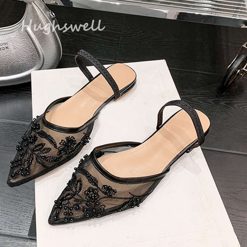 Pearl Bead Embroidery Lace Sli - Embroidery Shoes review and price