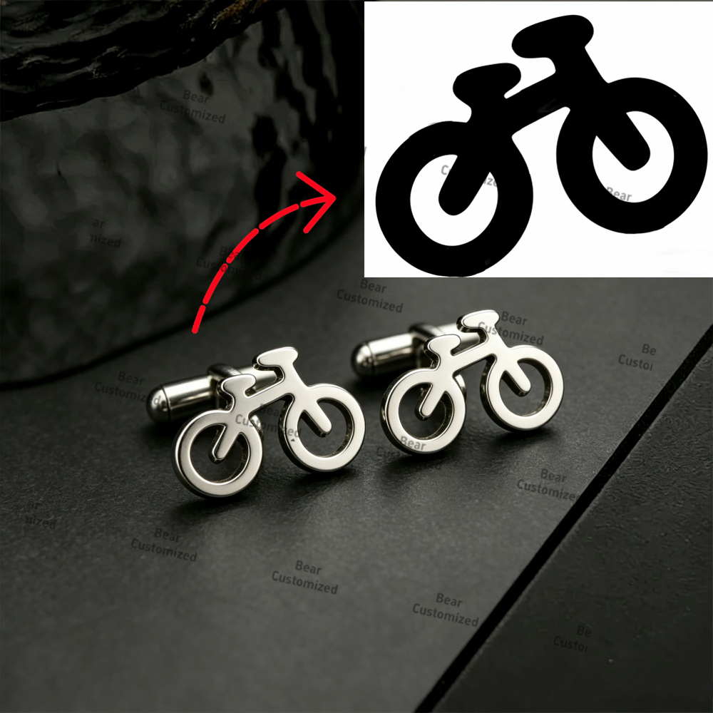 Men Custom Logo Tie Clip Cuffl - Embroidery Initials review and price