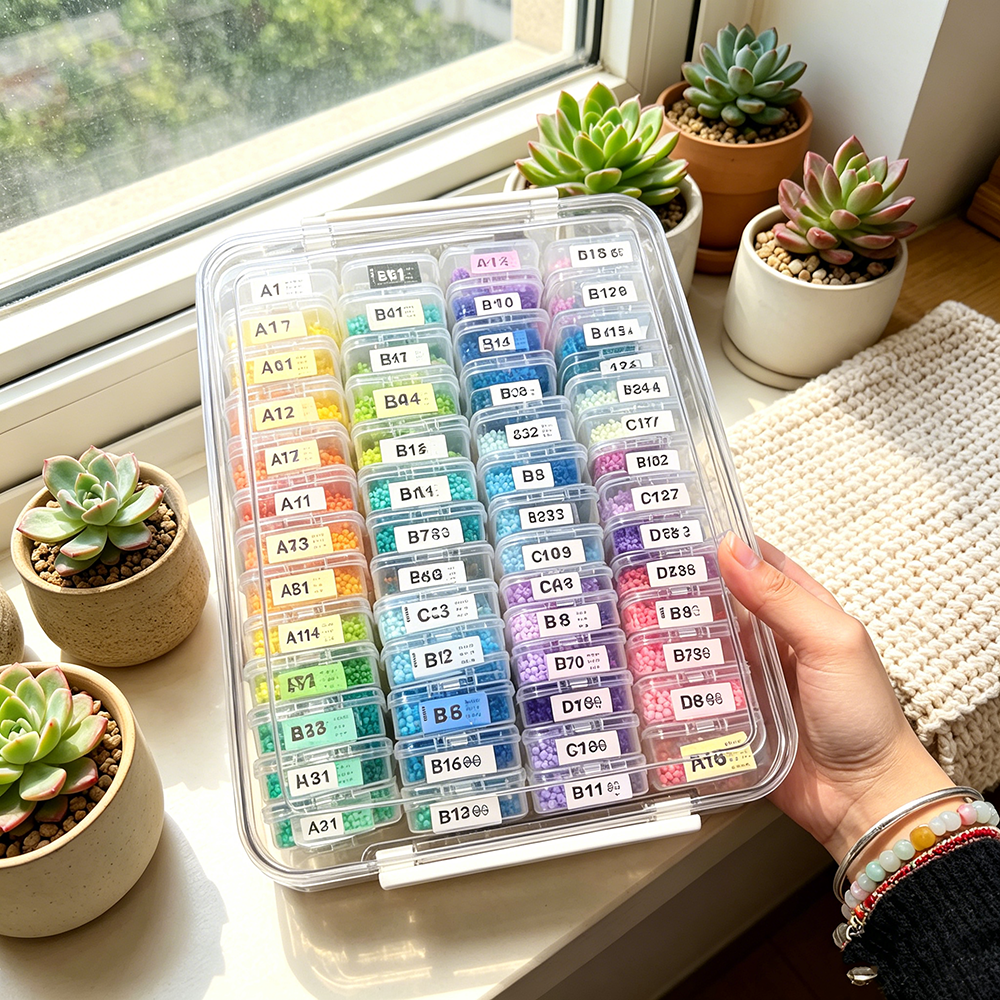 60pcs Transparent Plastic Stor - Embroidery Painting review and price