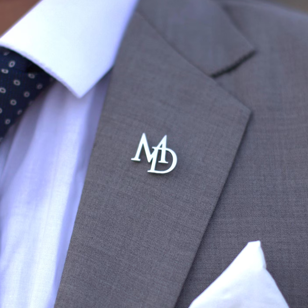 Custom Initials Brooch for Men - Embroidery Initials review and price