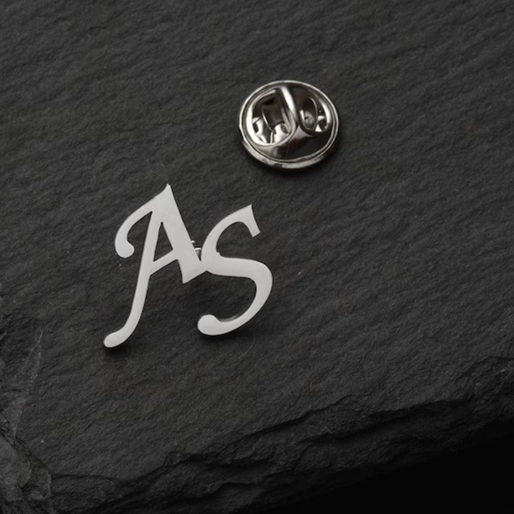 Custom Initials Brooch for Men - Embroidery Initials review and price