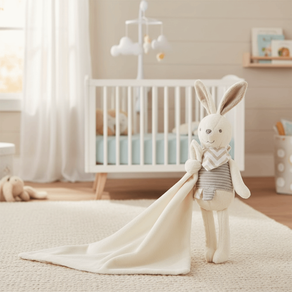 Square Shape Baby Rabbit Comfo - Embroidery Rabbit review and price