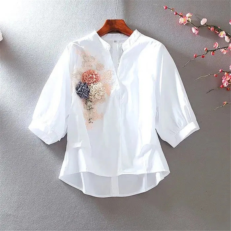 2023 Spring Summer New Embroid - Embroidery Blouse review and price