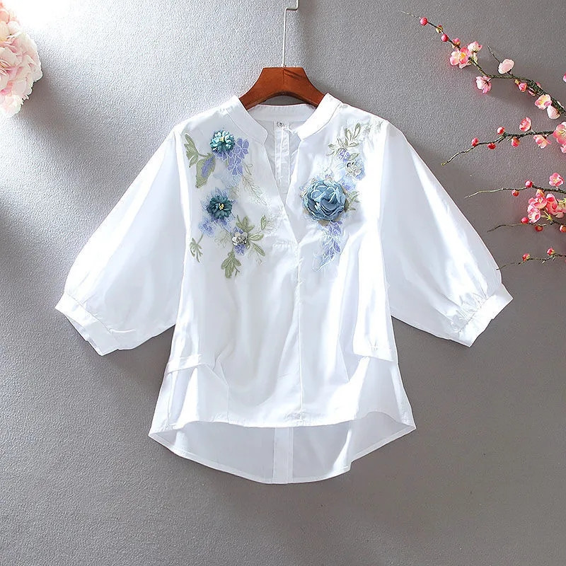 2023 Spring Summer New Embroid - Embroidery Blouse review and price