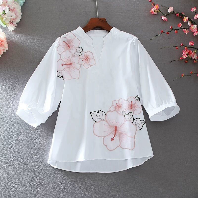 2023 Spring Summer New Embroid - Embroidery Blouse review and price