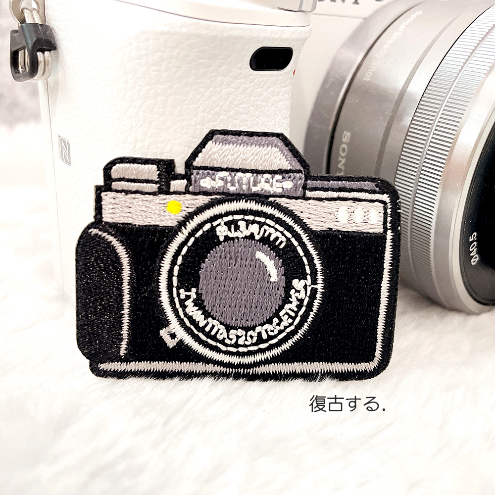 1 Piece Black Camera Embroider - Embroidery Fonts review and price
