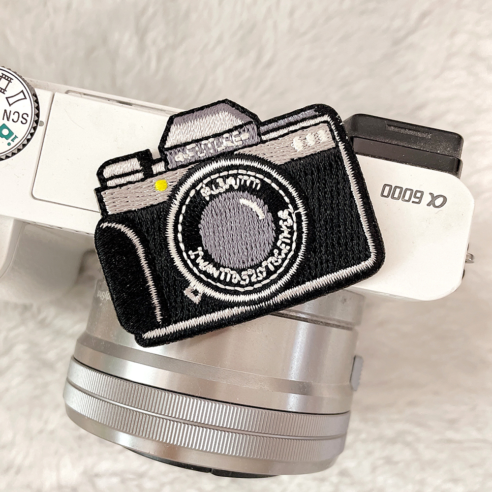 1 Piece Black Camera Embroider - Embroidery Fonts review and price