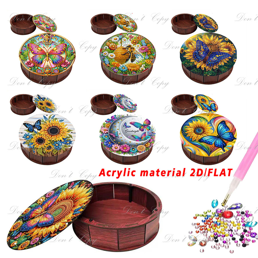 A set of round storage boxes w - Embroidery Gift Ideas review and price