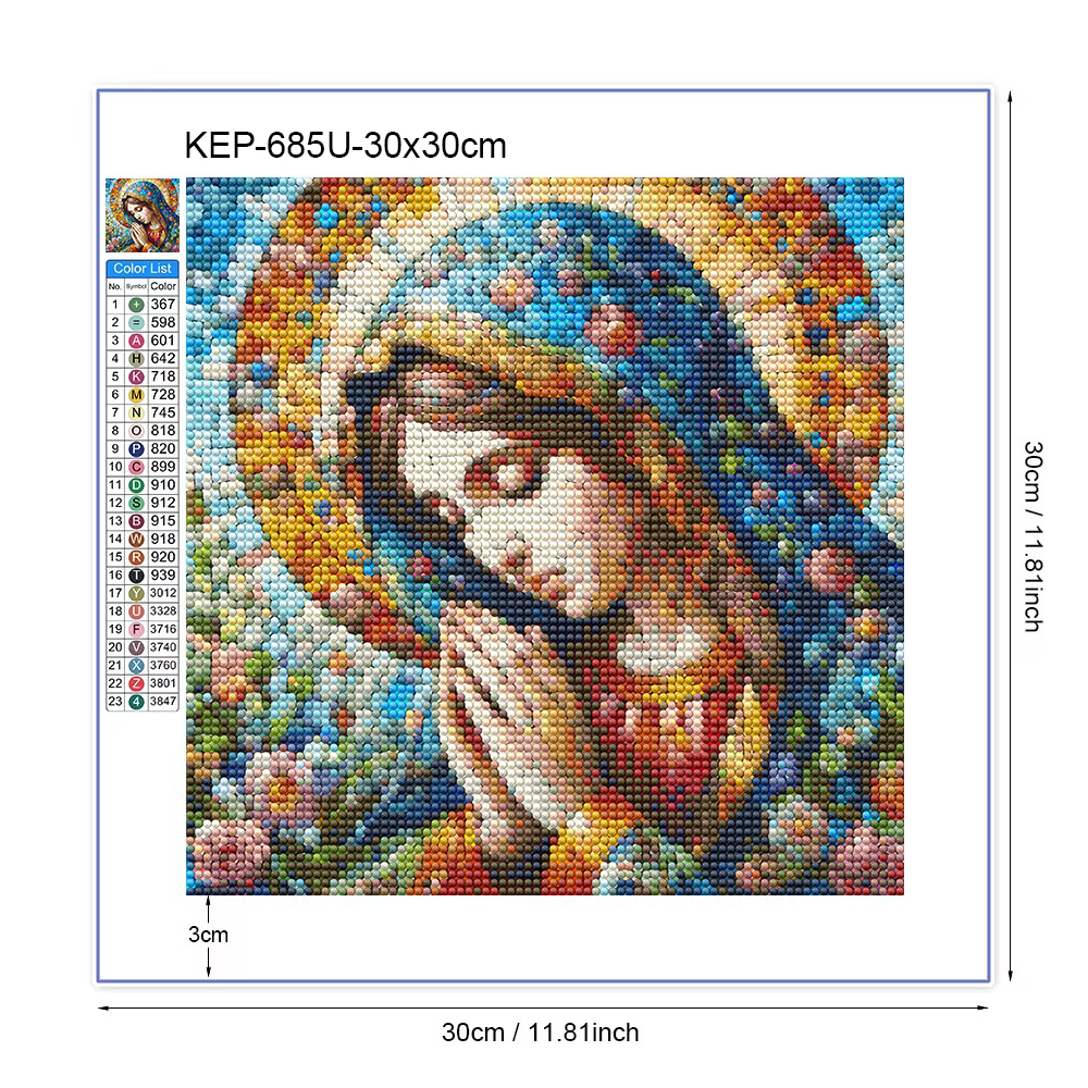 1pc frameless 5D DIY Diamond P - Embroidery Room review and price