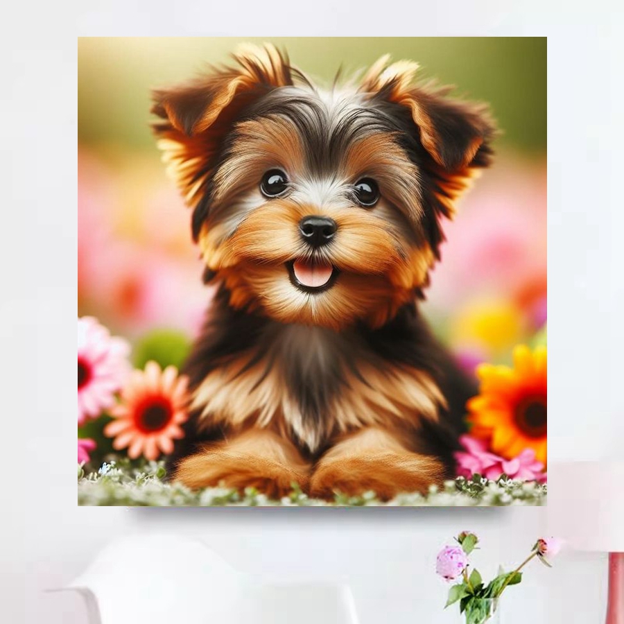 Yorkshire Terrier Dog 5D DIY D - Embroidery Room review and price