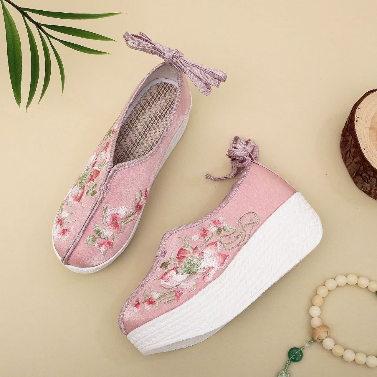 Woman Ethnic Style Wedges Embr - Embroidery Shoes review and price