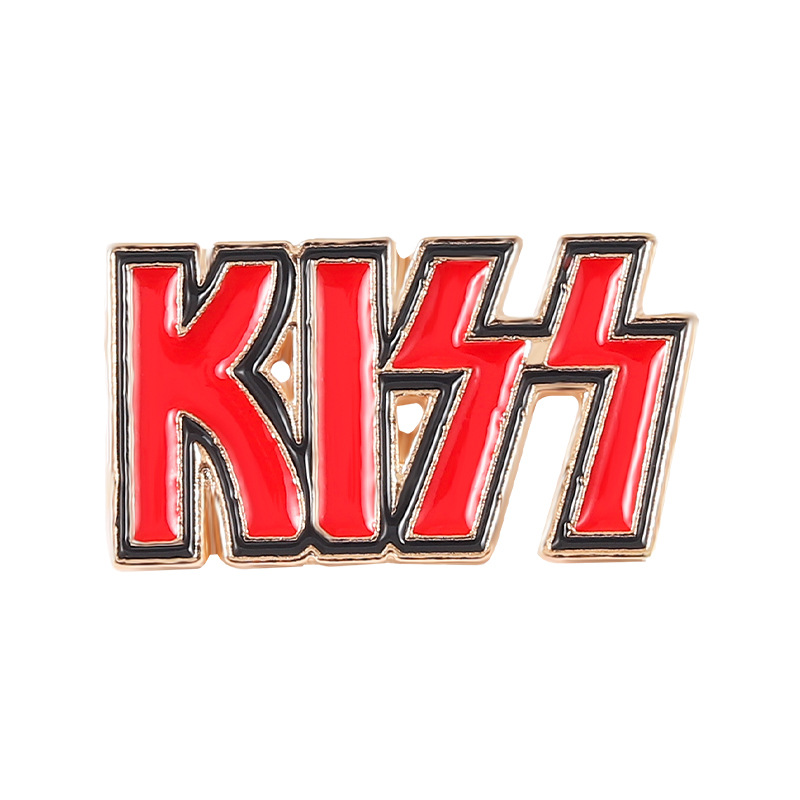 KISS band pin English letters  - Embroidery Initials review and price