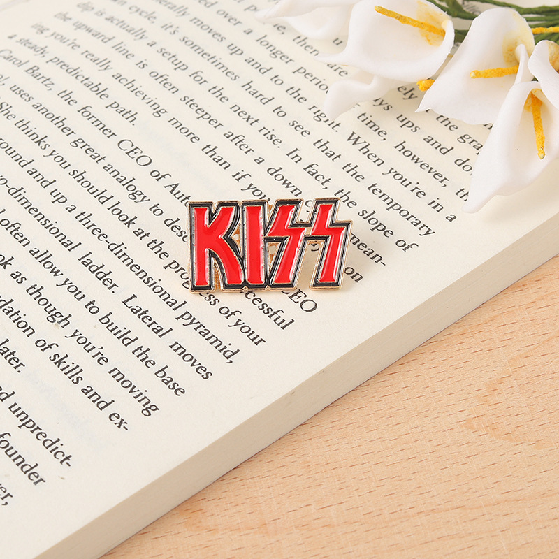 KISS band pin English letters  - Embroidery Initials review and price