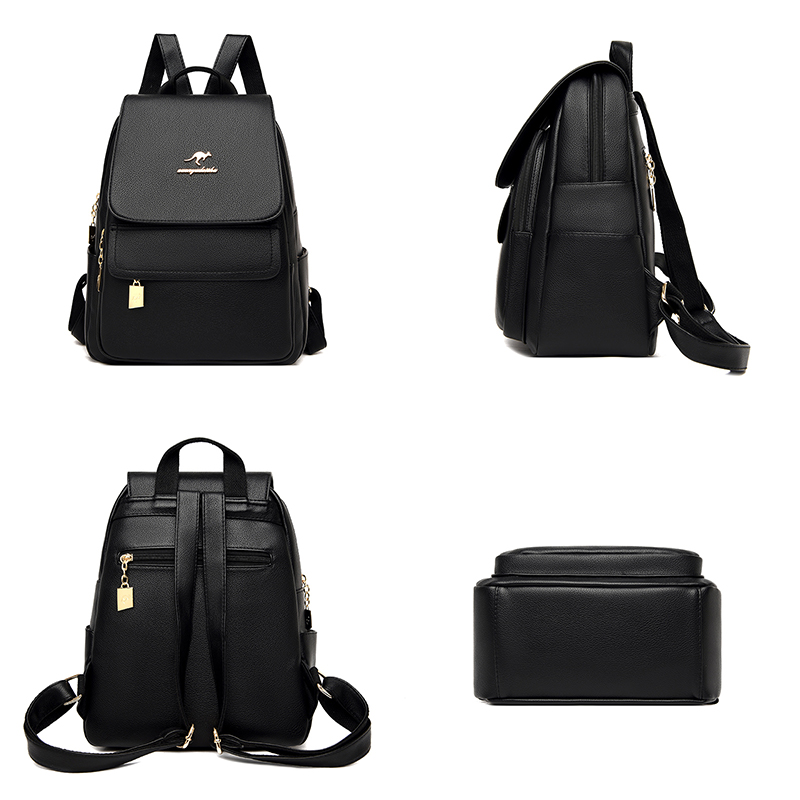 High Quality Leather Backpack  - Embroidery Font review and price