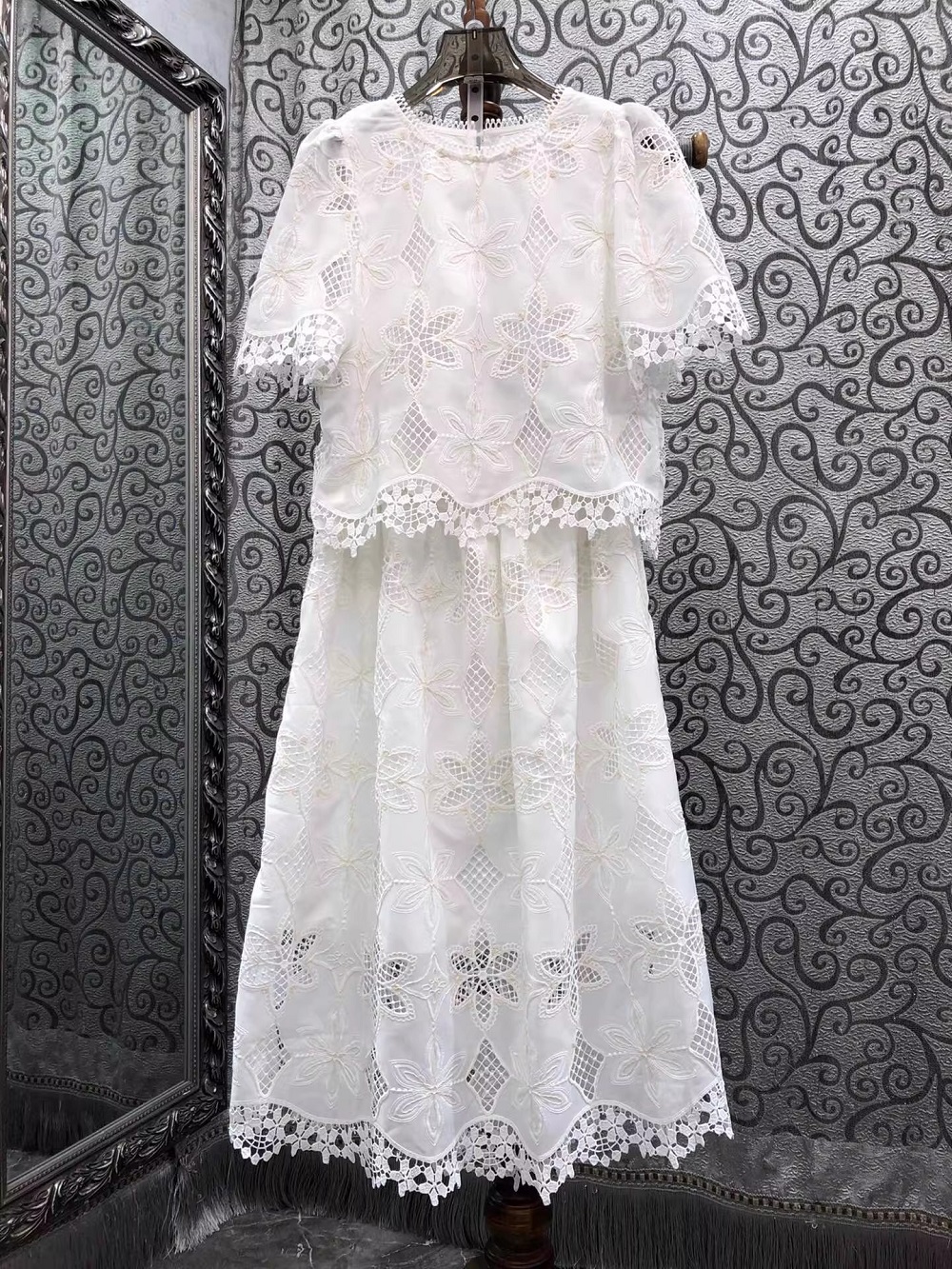 2026 Summer Fashion Skirt Suit - Embroidery Blouse review and price