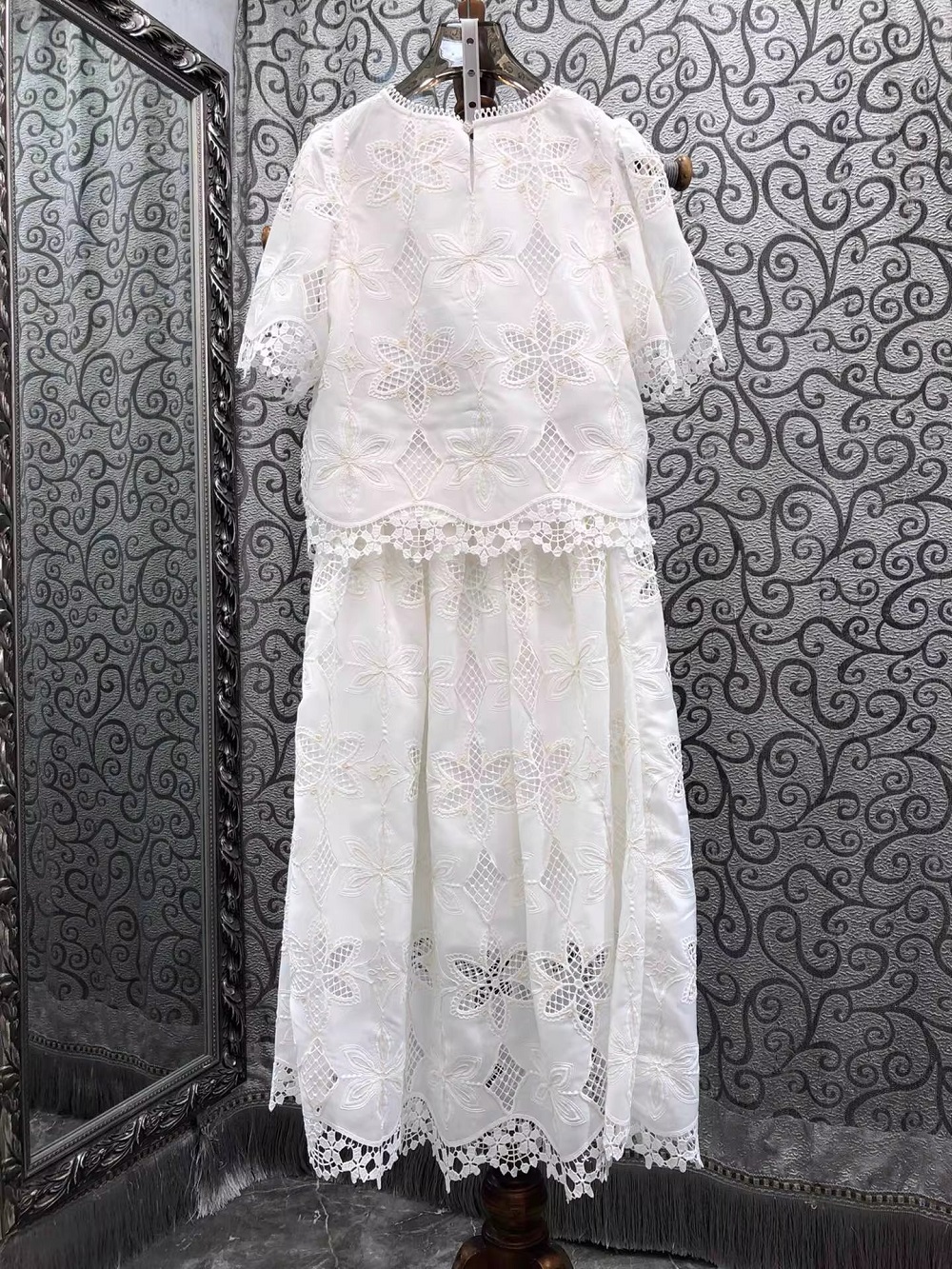 2026 Summer Fashion Skirt Suit - Embroidery Blouse review and price