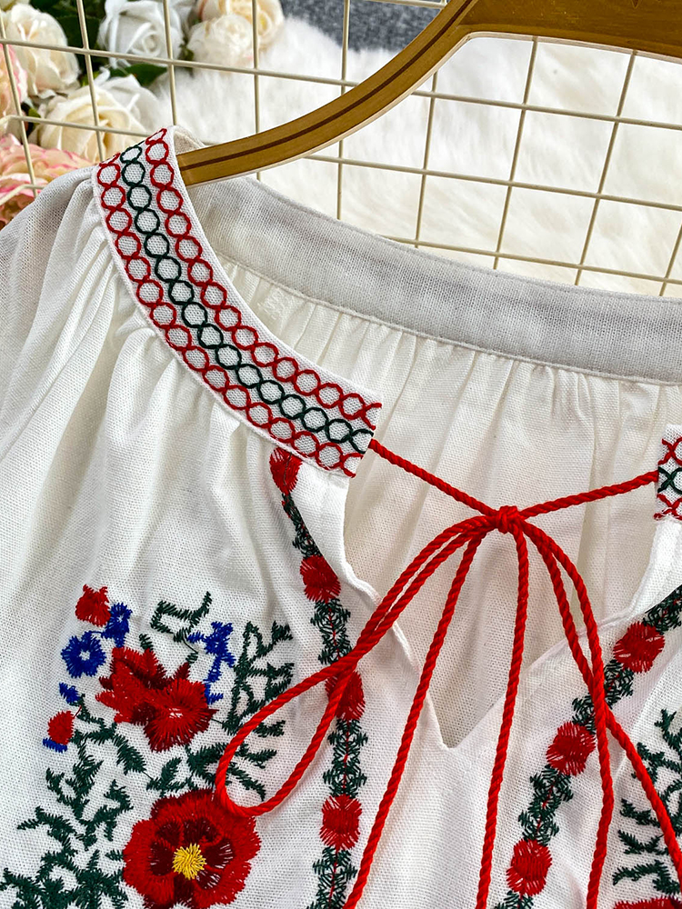 Women's Autumn Bohemian Blouse - Embroidery Blouse review and price