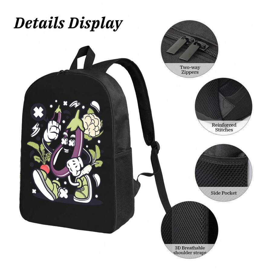 Funny Cartoon Vegetable Print  - Embroidery Bag review and price