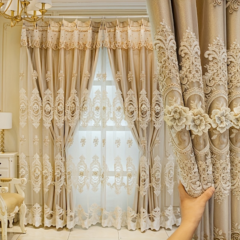 1pc Luxury Double-layer Europe - Embroidery Room review and price