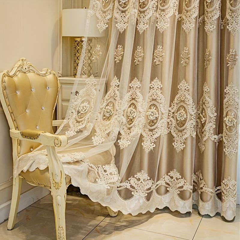 1pc Luxury Double-layer Europe - Embroidery Room review and price