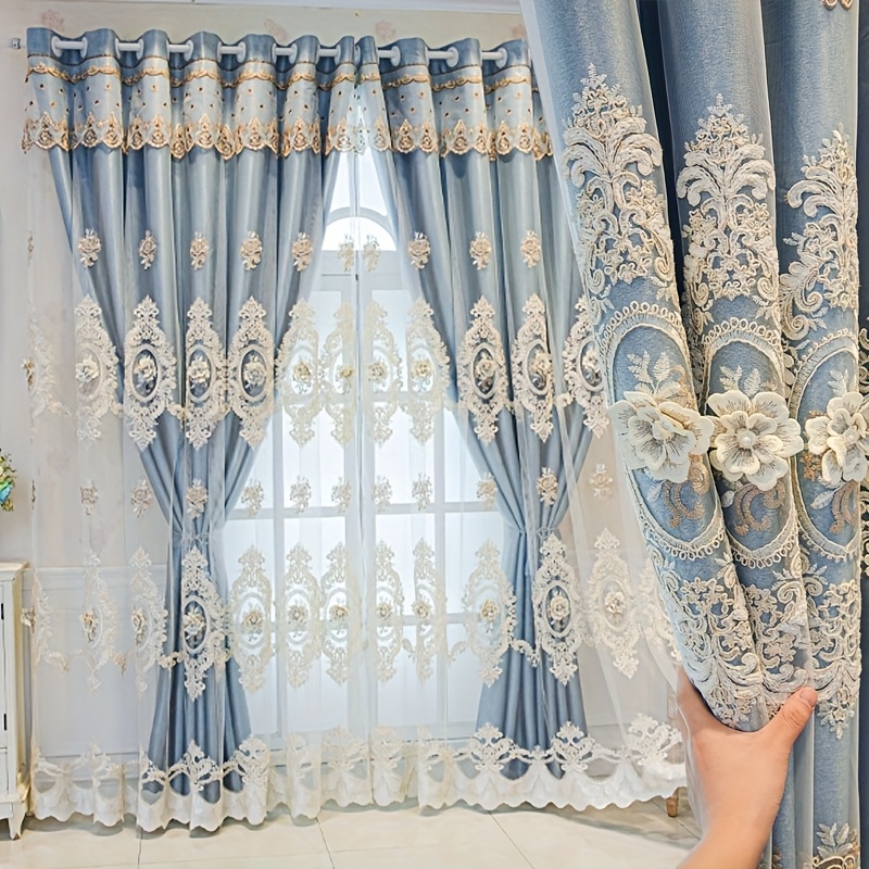 1pc Luxury Double-layer Europe - Embroidery Room review and price