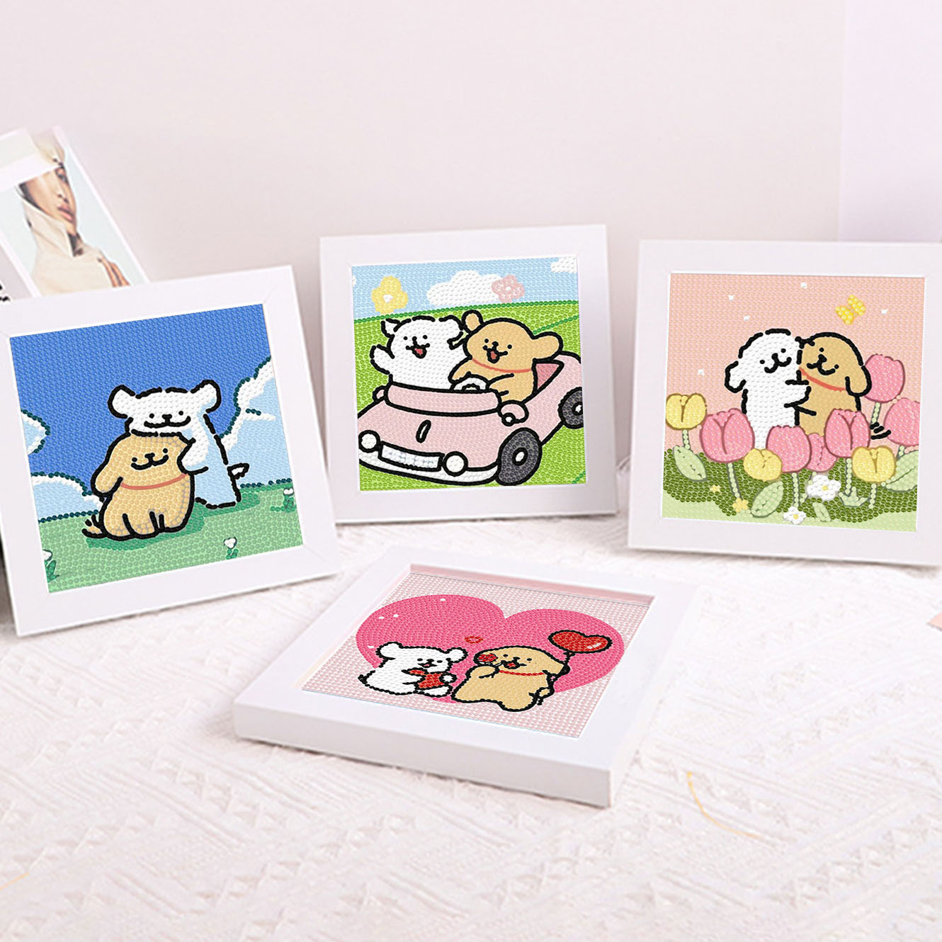 Cartoon Line Puppy Crystal Dia - Embroidery Gift Ideas review and price