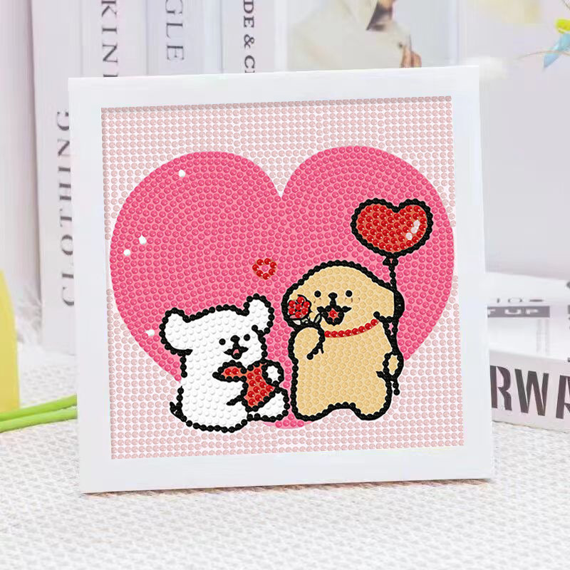 Cartoon Line Puppy Crystal Dia - Embroidery Gift Ideas review and price