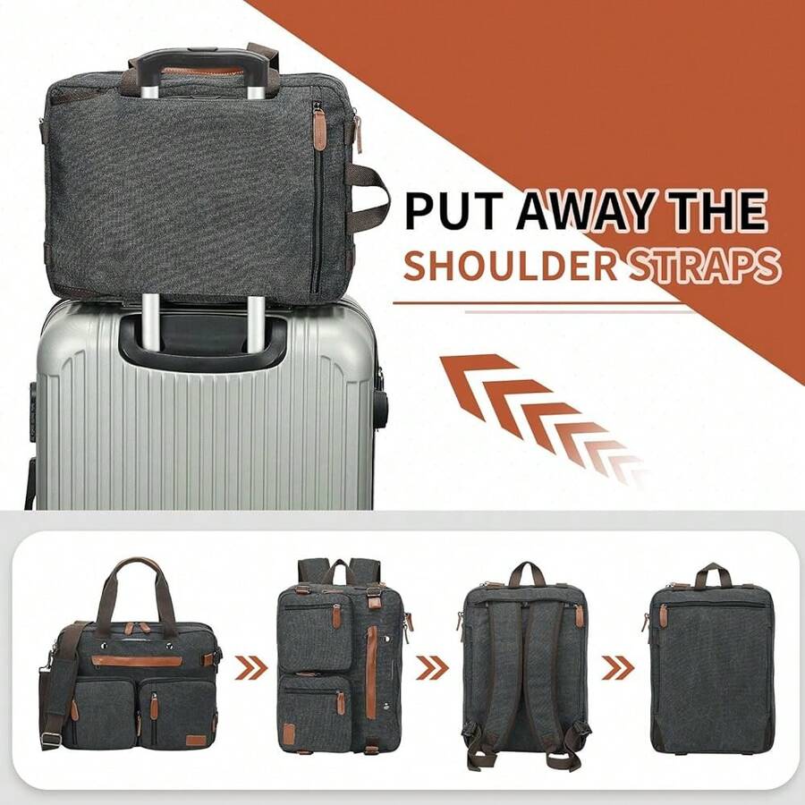 Canvas Laptop Backpack 3-In-1  - Embroidery Bag review and price