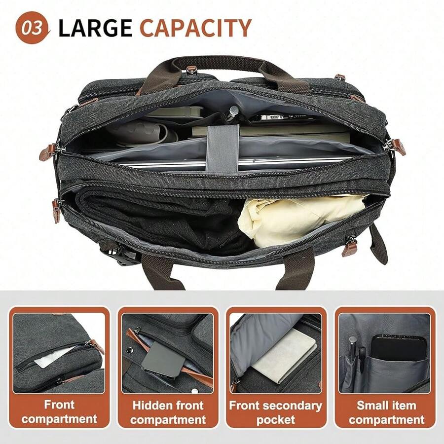 Canvas Laptop Backpack 3-In-1  - Embroidery Bag review and price