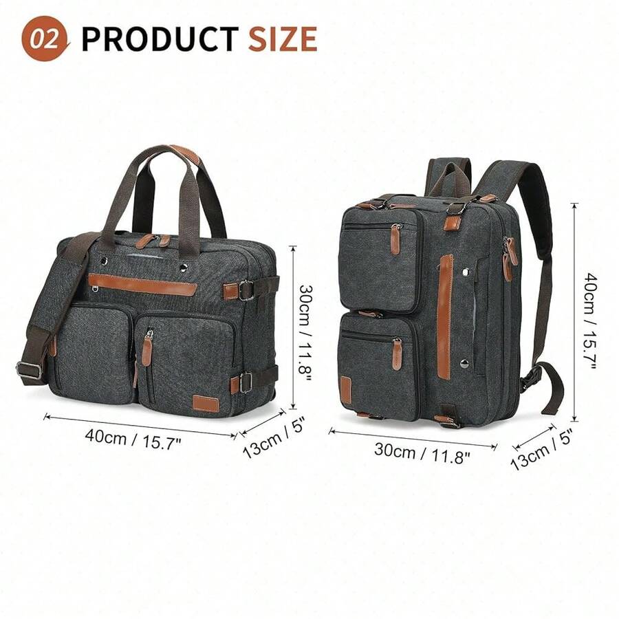 Canvas Laptop Backpack 3-In-1  - Embroidery Bag review and price