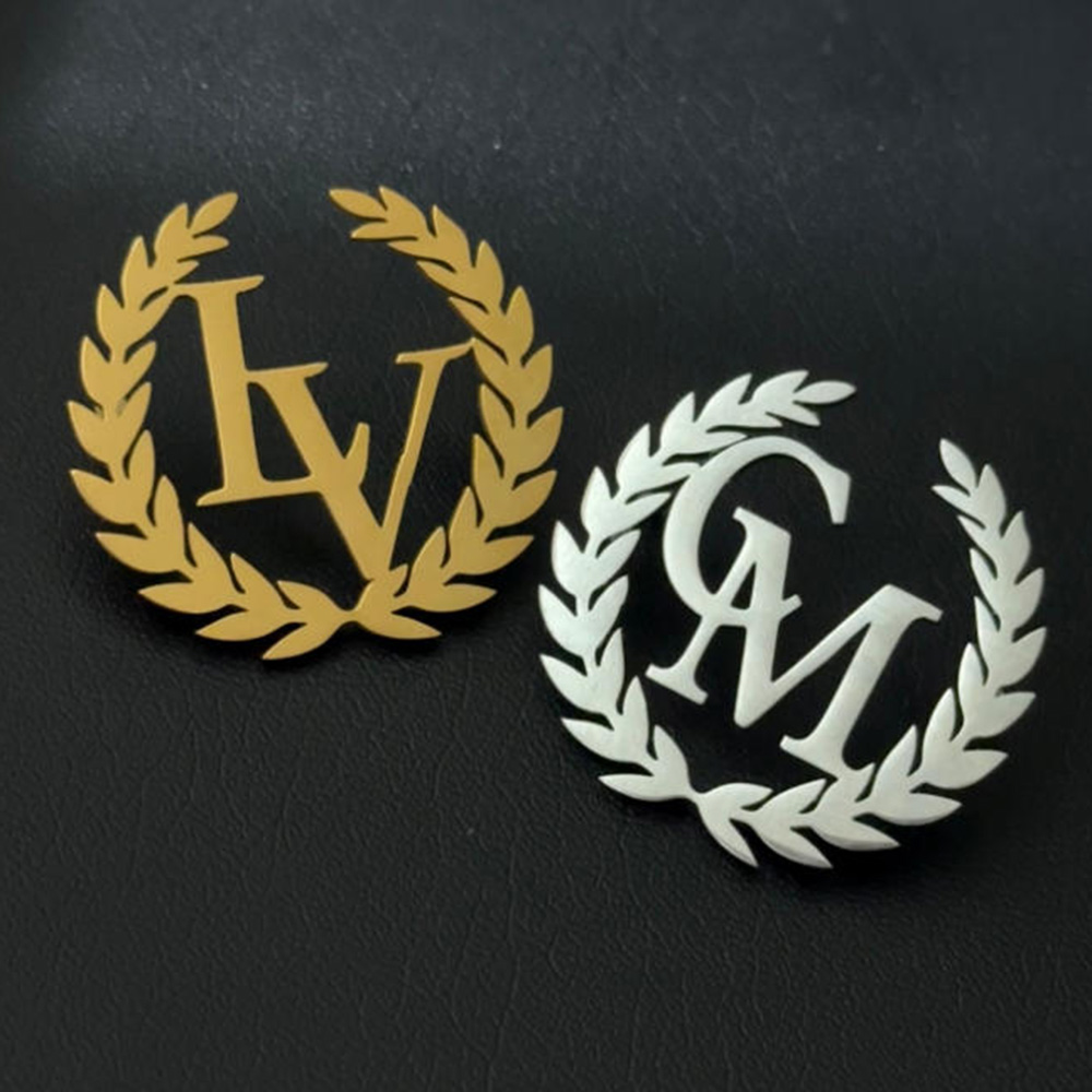 Customized brooch, olive flowe - Embroidery Initials review and price