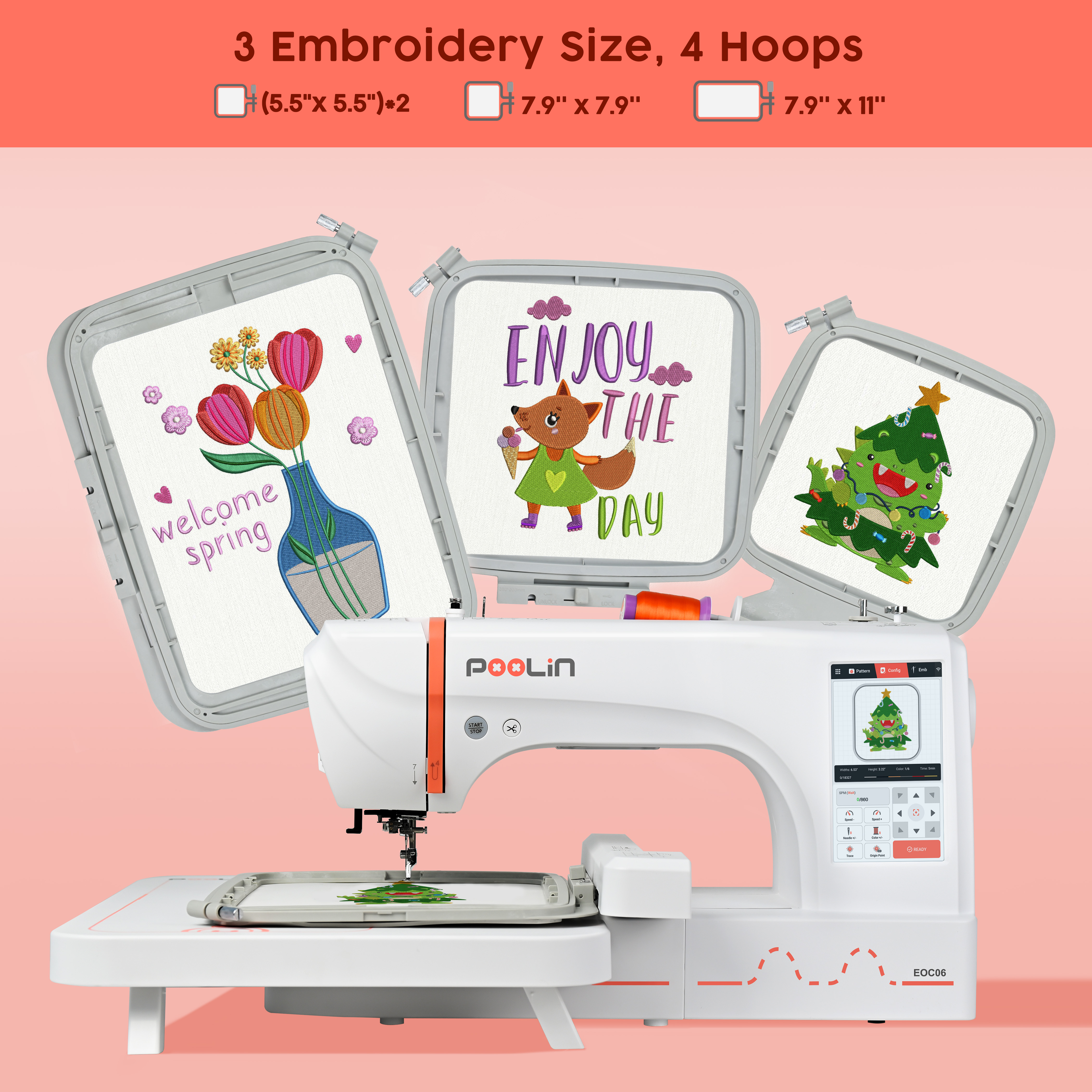 EOC06 PooLin China Hot Sale Co - Embroidery Machine China review and price