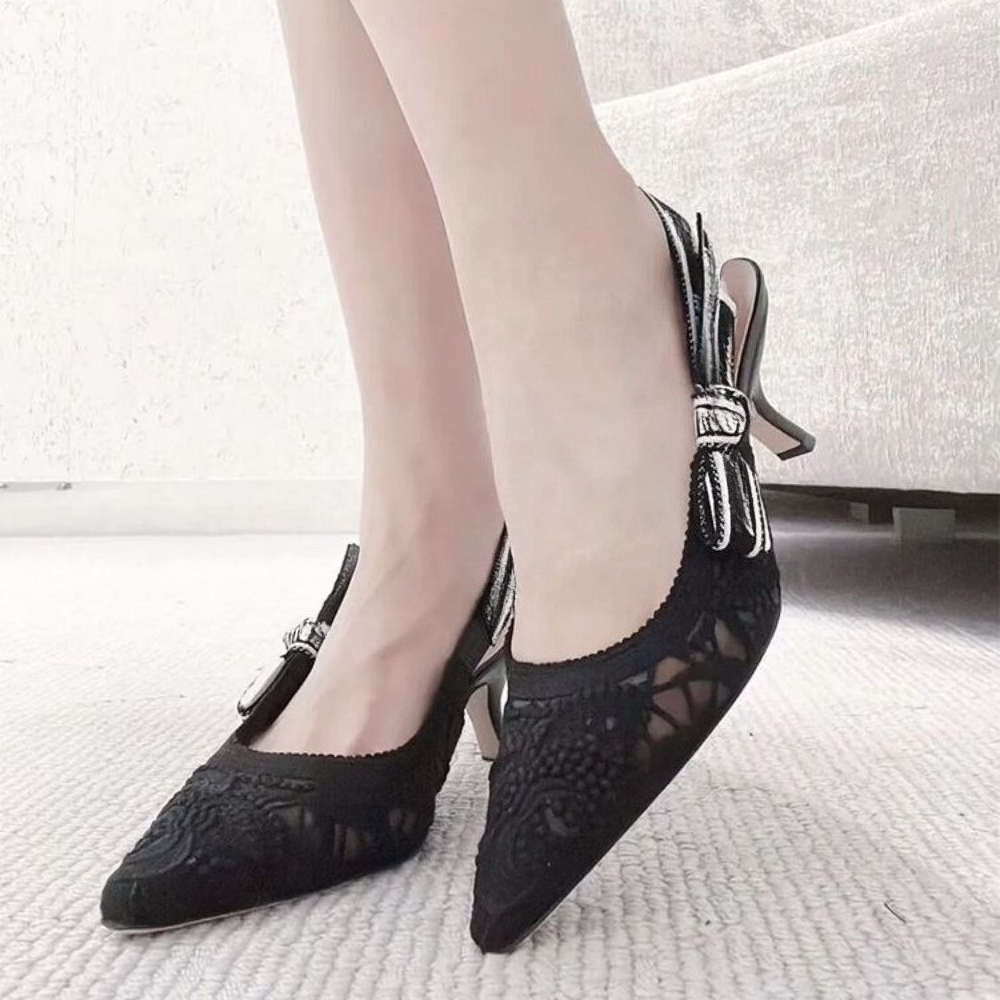 Genuine Leather High Heel Sand - Embroidery Shoes review and price