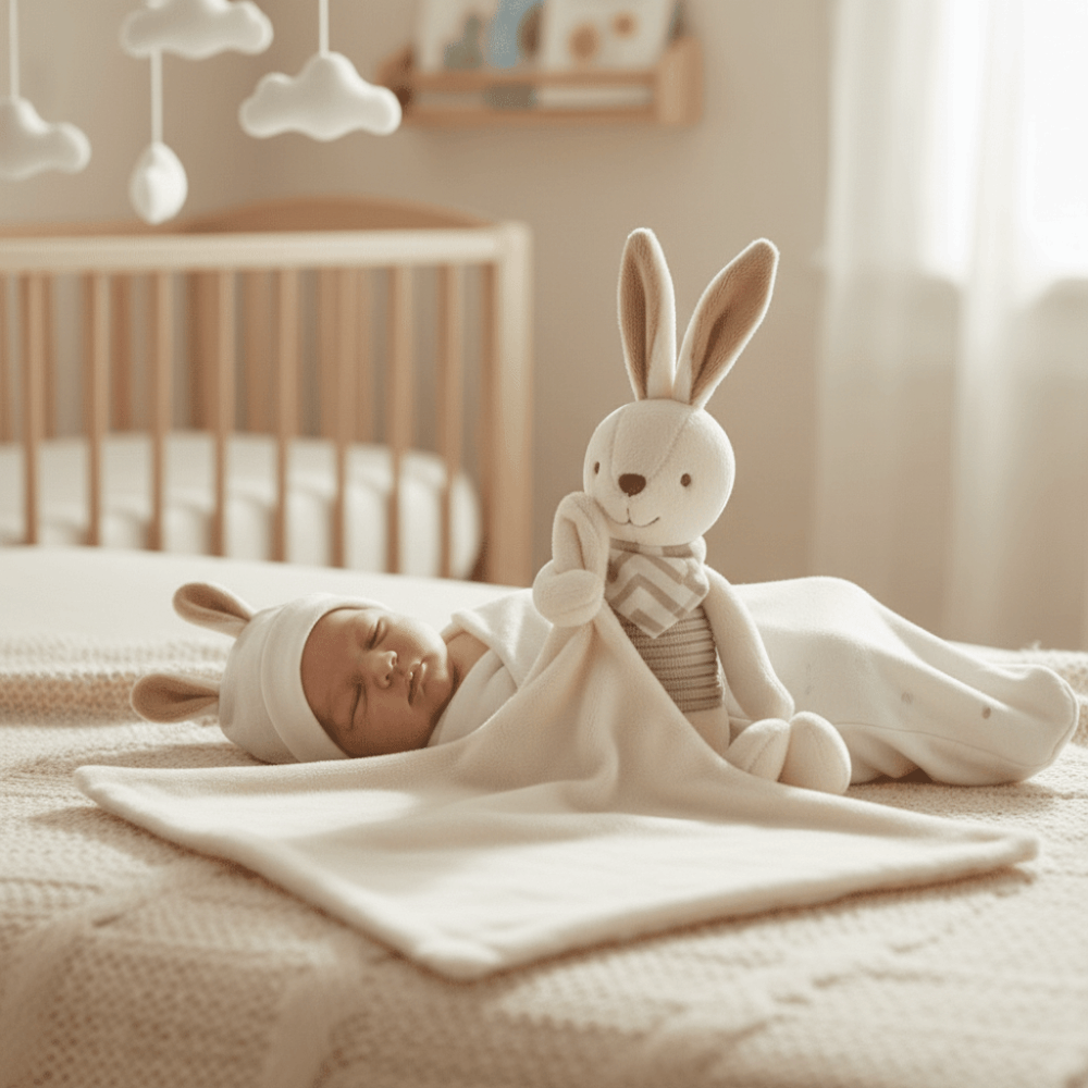 Square Shape Baby Rabbit Comfo - Embroidery Rabbit review and price