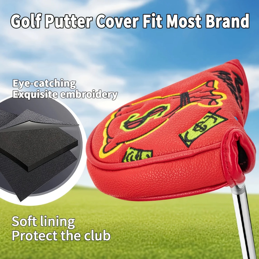 Golf Putter Cover | Half Round - Embroidery Gift Ideas review and price