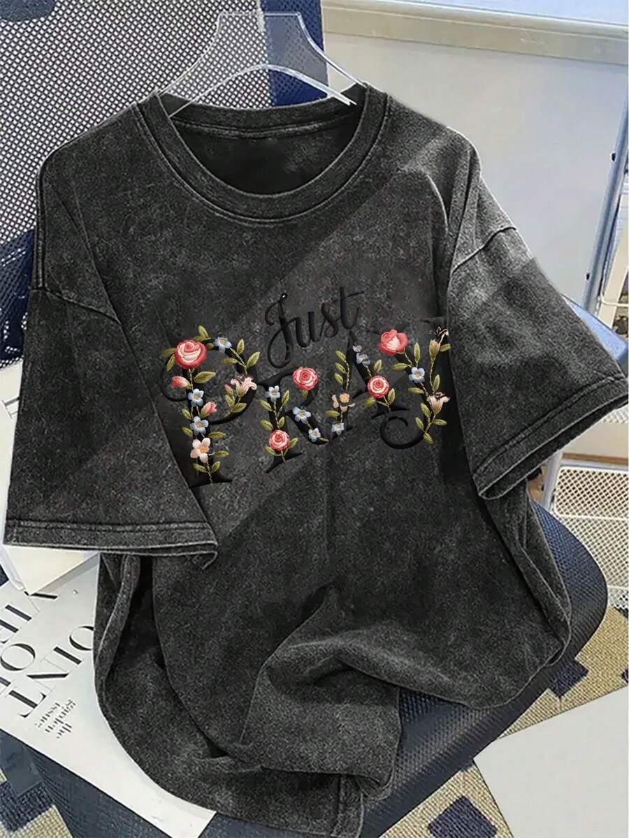Unisex Cotton Short Sleeve T-S - Embroidery Cotton Shirt review and price