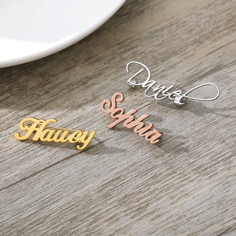 New Custom Name Brooch Letters - Embroidery Initials review and price