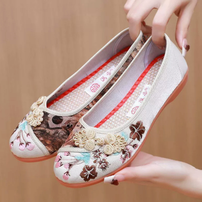 Retro Chinese Style Women Canv - Embroidery Shoes review and price