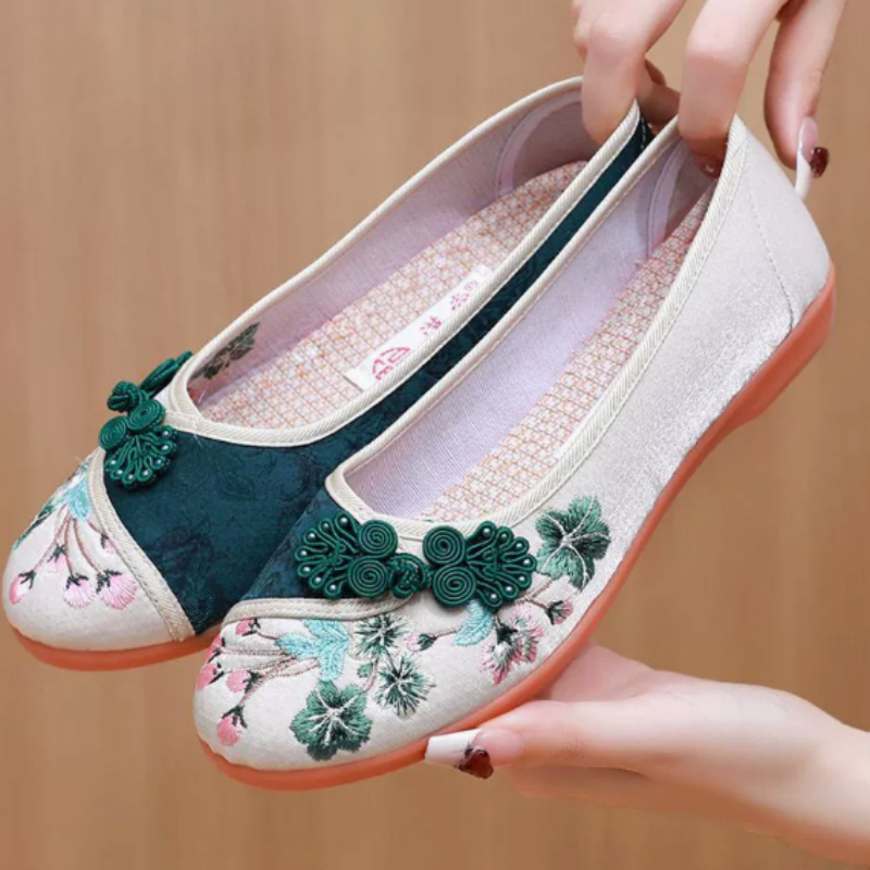 Retro Chinese Style Women Canv - Embroidery Shoes review and price