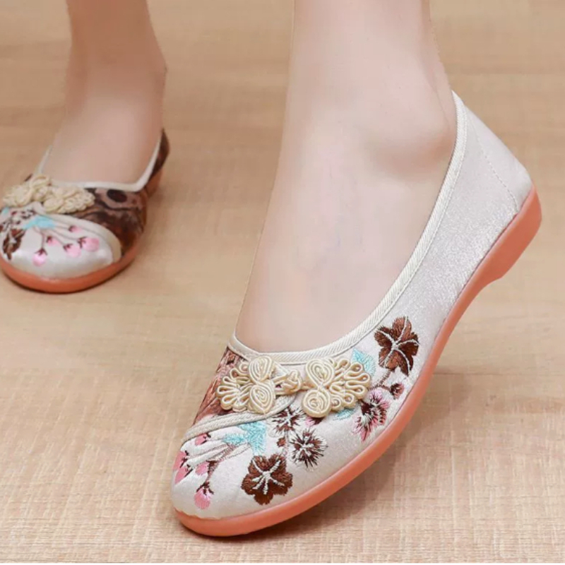Retro Chinese Style Women Canv - Embroidery Shoes review and price